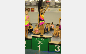 Là, encore une nouvelle championne. Mélanie 1ère participation et 1ère place. Et sa copine c'est Léane, l'autre championne du week end 