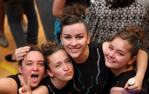 Juniors excellence. Manon R et Camille (ex cadettes honneur 2016) avec Laura et Marine (ex juniors excellence 2016) qui font maintenant parties de la même équipe.